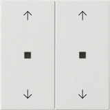 Gira Wippe zwei fach mit Pfeilsymbolen und Kontrollfenster weiß, Retail