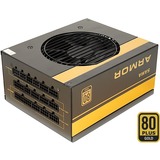 Inter-Tech SAMA FTX-1000-A ARMOR 1000W, PC-Netzteil schwarz, 4x PCIe, Kabel-Management, 1000 Watt