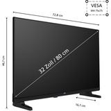 JVC LT-32VAH3355, LED-Fernseher 80 cm (32 Zoll), schwarz, WXGA, Tripple Tuner, Smart TV, Android Betriebssystem