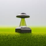 Keychron UFO Aluminum Alloy Artisan Keycap, Tastenkappe schwarz/silber