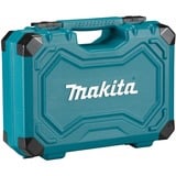 Makita Handwerkzeug-Set E-08458, 87-teilig blau, mit 2 Umschaltknarren, 1/2", 1/4" und 3/8", Koffer