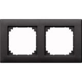 Merten Rahmen zweifach waagerecht und senkrecht Montage, Thermoplast, matt, Schutzart IP20 anthrazit, Retail