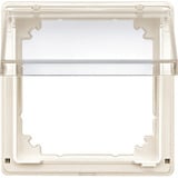 Merten Zwischenring Aquadesign mit Klappdeckel transparent, Abdeckung weiß, Retail