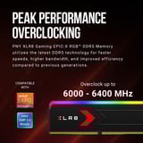 PNY DIMM 32 GB DDR5-6000 (2x 16 GB) Dual-Kit, Arbeitsspeicher schwarz, MD32GK2D5600036XRGB, XLR8 Gaming EPIC-X RGB, INTEL XMP, AMD EXPO