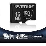 Patriot LX Series 16 GB microSDHC, Speicherkarte schwarz, UHS-I U1, Class 10