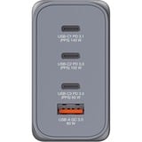 Verbatim GaN-Ladegerät 240W, 1x USB-A , 3x USB-C grau, PD 3.0, QC 3.0
