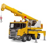 bruder 03571 Scania Super 560R Liebherr Kran-LKW mit Light & Sound Modul, Modellfahrzeug 
