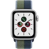 Apple Watch SE, Smartwatch silber/dunkelgrün, 40mm, Sport Loop, Aluminium-Gehäuse, LTE