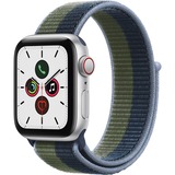 Apple Watch SE, Smartwatch silber/dunkelgrün, 40mm, Sport Loop, Aluminium-Gehäuse, LTE