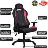 Arozzi Torretta SuperSoft, Gaming-Stuhl schwarz/rot, Black - Red