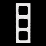 Busch-Jaeger Rahmen dreifach, Kunststoff, glänzend, Unterputzmontage, Schutzart IP20, 81 x 223 x 12 mm weiß (glänzend), Retail