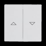 Busch-Jaeger Wippe zweiteilig für Jalousieschalter und Jalousietaster weiß (matt), Retail