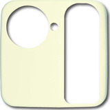 Busch-Jaeger Zentralscheibe als Abdeckung für Ruftaster und Universalsteckvorrichtung, Zentralplatte weiß, Retail