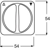 Busch-Jaeger Zentralscheibe mit Drehknopf für Jalousie, Abdeckung Retail