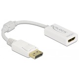 DeLOCK Adapter DisplayPort 1.1 Stecker > HDMI Buchse, passiv weiß, 15cm