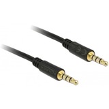 DeLOCK Audiokabel Klinke 3,5mm 4Pin > 3,5mm Stecker 4Pin schwarz, 3 Meter