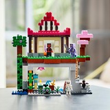 LEGO 21183 Minecraft Das Trainingsgelände, Konstruktionsspielzeug Haus und Höhle, Kinderspielzeug ab 8 Jahren mit Skelett, Ninja, Schurke und Fledermaus, Geschenk