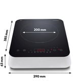 Medion LIFE Induktionskochplatte MD 18490  schwarz/weiß, 2.000 Watt