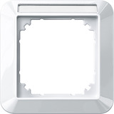 Merten Rahmen einfach mit Beschriftungsträger glänzend weiß, Retail