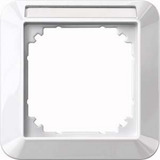 Merten Rahmen einfach mit Beschriftungsträger glänzend weiß, Retail