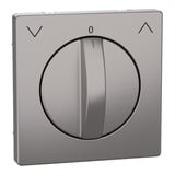 Merten Zentralplatte mit Rollladen-Tast-Rastschalter-Einsatz aus Metall grau, Retail