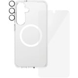 PanzerGlass Flagship 3-in-1 Set transparent/weiß, Samsung Galaxy S25+, QI-kompatibel, EasyAligner
