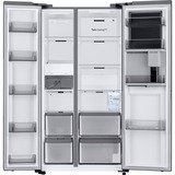 SAMSUNG RH69B8020S9/EG RS8000, Side-by-Side edelstahl/silber, Food Showcase Tür, Beverage Center, Wassertank