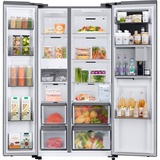 SAMSUNG RH69B8020S9/EG RS8000, Side-by-Side edelstahl/silber, Food Showcase Tür, Beverage Center, Wassertank