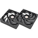 Thermaltake TOUGHFAN 14 Pro High Static Pressure PC Cooling Fan 140x140x25, Gehäuselüfter schwarz, 2 Fans Pack, 140 mm
