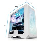 Thermaltake Tethys Snow, Gaming-PC weiß/transparent, Windows 11 Home 64-Bit