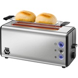 Unold Toaster OnyxDuplex silber/schwarz, 1.400 Watt, für 4 Scheiben Toast