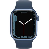 Apple Watch Series 7, Smartwatch blau/dunkelblau, 41 mm, Sportarmband, Aluminium-Gehäuse, LTE
