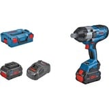 Bosch Akku-Schlagschrauber BITURBO GDS 18V-1050 H Professional, 18Volt blau/schwarz, 2x Akku ProCORE18V 5,5Ah, 3/4", in L-BOXX