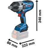 Bosch Akku-Schlagschrauber BITURBO GDS 18V-1050 H Professional, 18Volt blau/schwarz, 2x Akku ProCORE18V 5,5Ah, 3/4", in L-BOXX