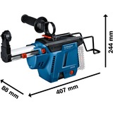 Bosch Akku-Staubabsaugung GDE 18V-26 D Professional, Aufsatz blau, ohne Akku und Ladegerät