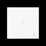 Busch-Jaeger Wippe mit Symbol Klingel mit transparenter Kalotte weiß, Retail