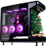 Cooler Master MasterFrame 360 Stage LCD , Tower-Gehäuse schwarz, Tempered Glass x 2