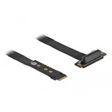 DeLOCK M.2 Key M > PCIe x4 NVMe Adapterkabel schwarz, 20cm, PCIe Buchse 90° abgewinkelt
