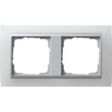 Gira Abdeckrahmen zweifach mit Zwischenrahmen, Abdeckung weiß, Retail
