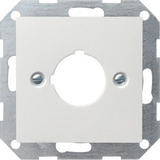 Gira Zentraleinsatz mit Tragring zur Aufnahme von Befehls- und Meldegeräten Ø 22,5 mm, Abdeckung weiß, Retail
