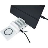 Good Connections Qi Wireless Charging Pad 15 Watt rechts, Ladeschale weiß, für USB-Desktop-Schnellladestation PCA-D006W (rechte Seite)