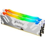 Kingston FURY DIMM 16 GB DDR5-8000 , Arbeitsspeicher weiß, KF580C38RWA-16, Renegade RGB XMP, INTEL XMP