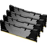 Kingston FURY DIMM 32 GB DDR4-3600 (4x 8 GB) Quad-Kit, Arbeitsspeicher schwarz, KF436C16RB2K4/32, Renegade, INTEL XMP