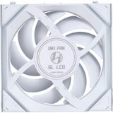 Lian Li UNI FAN SL120 LCD Wireless 3er-Pack inkl. Controller, Gehäuselüfter weiß, 124.5 mm