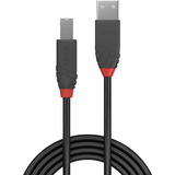 Lindy USB 2.0 Typ A an B Kabel, Anthra Line schwarz, 5m