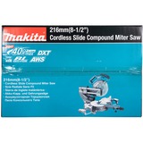 Makita Akku-Kapp-und Gehrungssäge LS002GZ01 XGT, 40Volt + Funk Adapter blau, Bluetooth, ohne Akku und Ladegerät