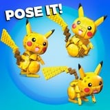 Mattel MEGA Pokémon Bauspielzeugset Pikachu mit 1 Actionfigur für Kinder, Konstruktionsspielzeug 211 Teile
