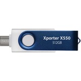 Patriot Xporter X550 512GB, USB-Stick blau/weiß, USB-A und USB-C 3.2 Gen 1