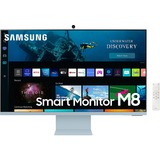 SAMSUNG Smart Monitor M8 S32BM80BUU, LED-Monitor 80 cm(32 Zoll), blau, UltraHD/4K, WLAN, USB-C