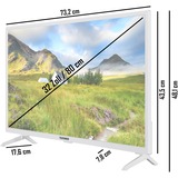 Telefunken XF32J111-W, LED-Fernseher 80 cm(32 Zoll), weiß, Triple Tuner, FullHD, CI+